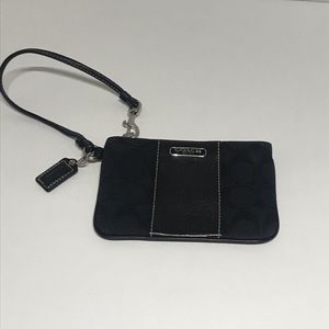 COACH Classic Wristlet with PVC Leather Black